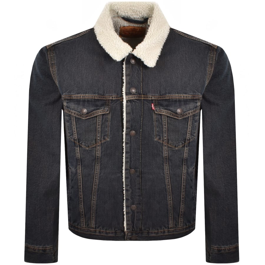 Image number 1 for Levis Sherpa Trucker Jacket Denim