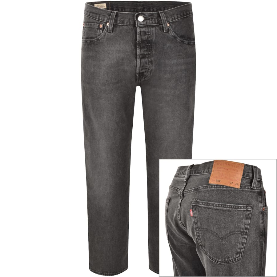 Image number 1 for Levis 501 Original Stretch Jeans Grey