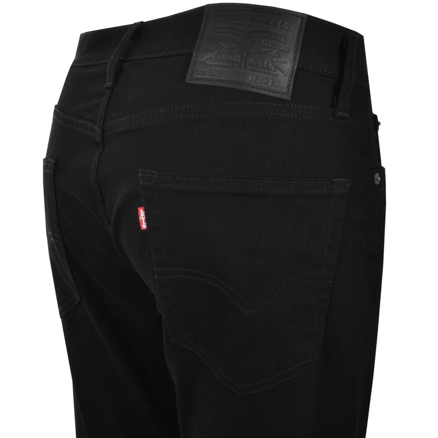 Image number 4 for Levis 502 Regular Tapered Jeans Black