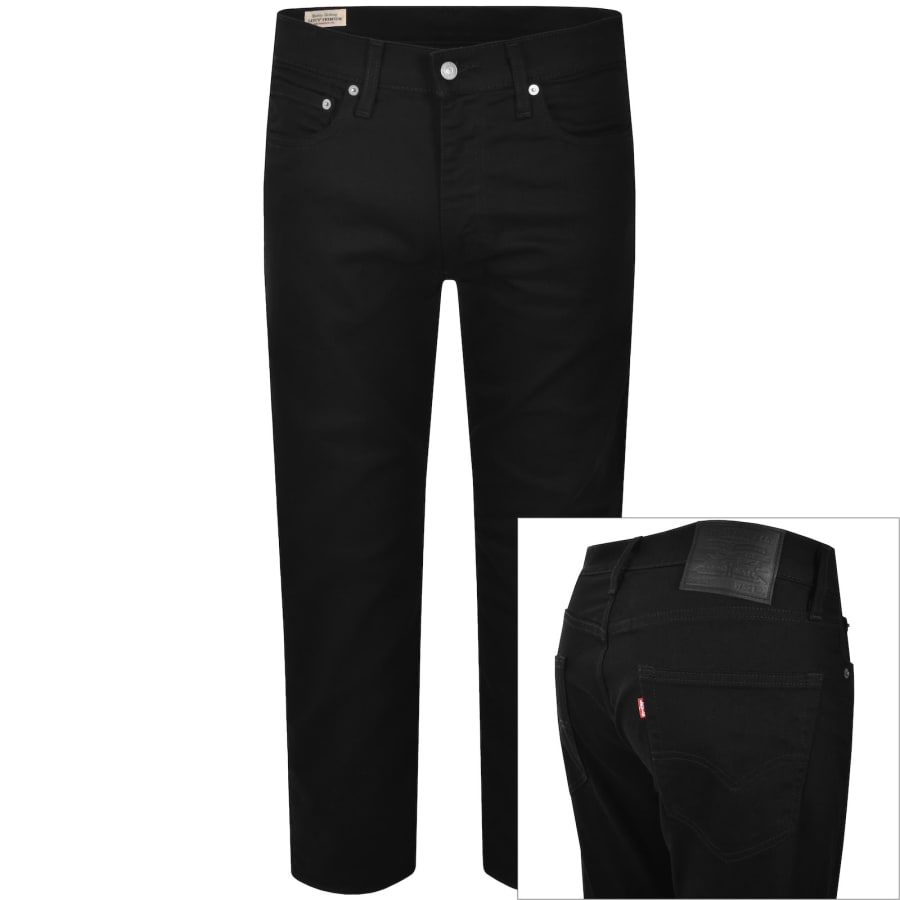 Image number 1 for Levis 502 Regular Tapered Jeans Black