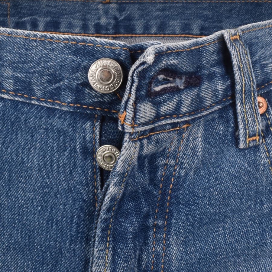 Image number 5 for Levis 501 Original Jeans Mid Wash Blue