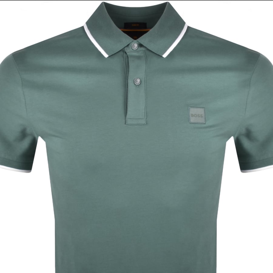 Image number 2 for BOSS Passertip Slim Fit Polo T Shirt Green