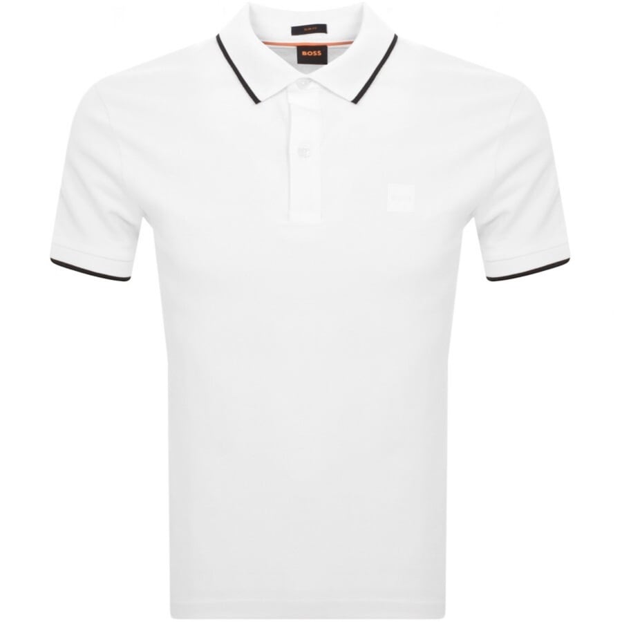 Image number 1 for BOSS Passertip Polo T Shirt White