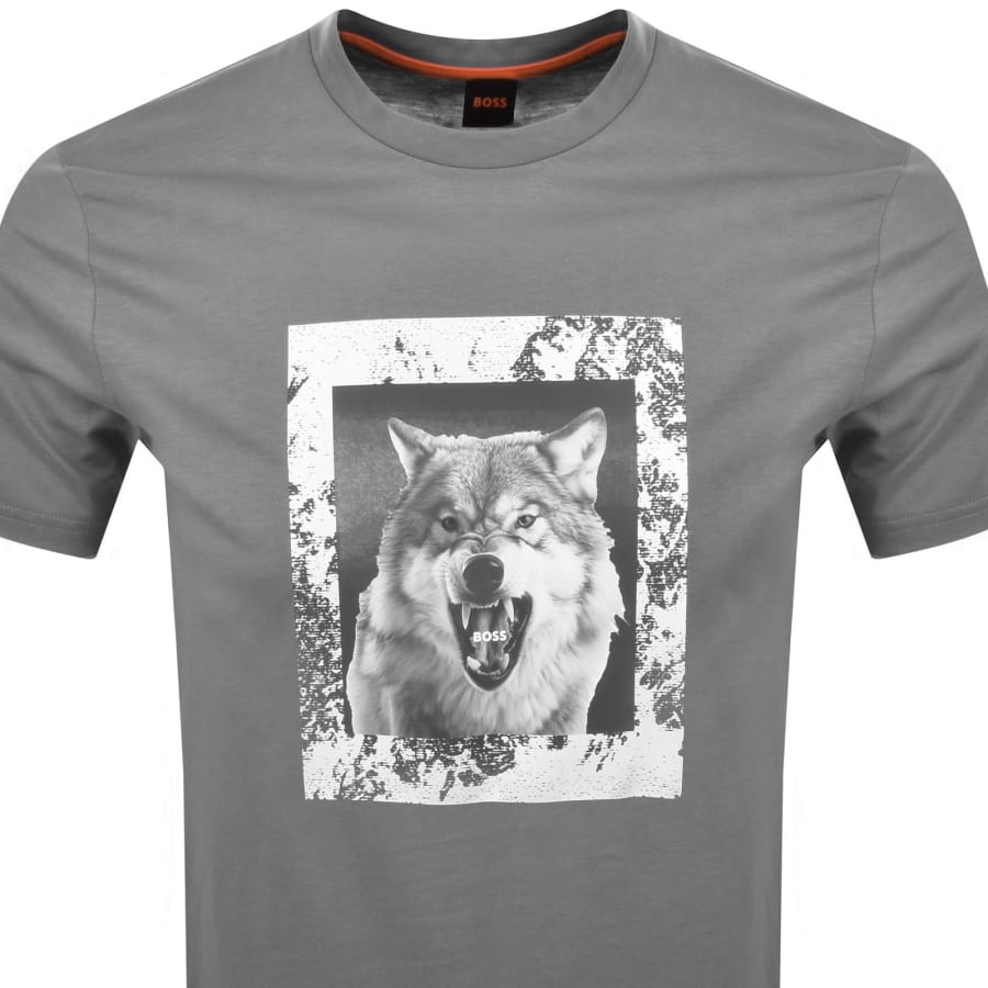 Image number 2 for BOSS Te Lupo T Shirt Grey