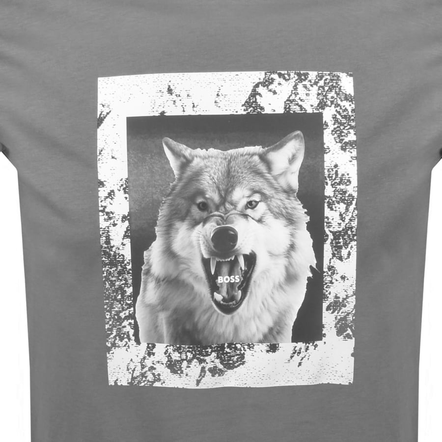 Image number 3 for BOSS Te Lupo T Shirt Grey