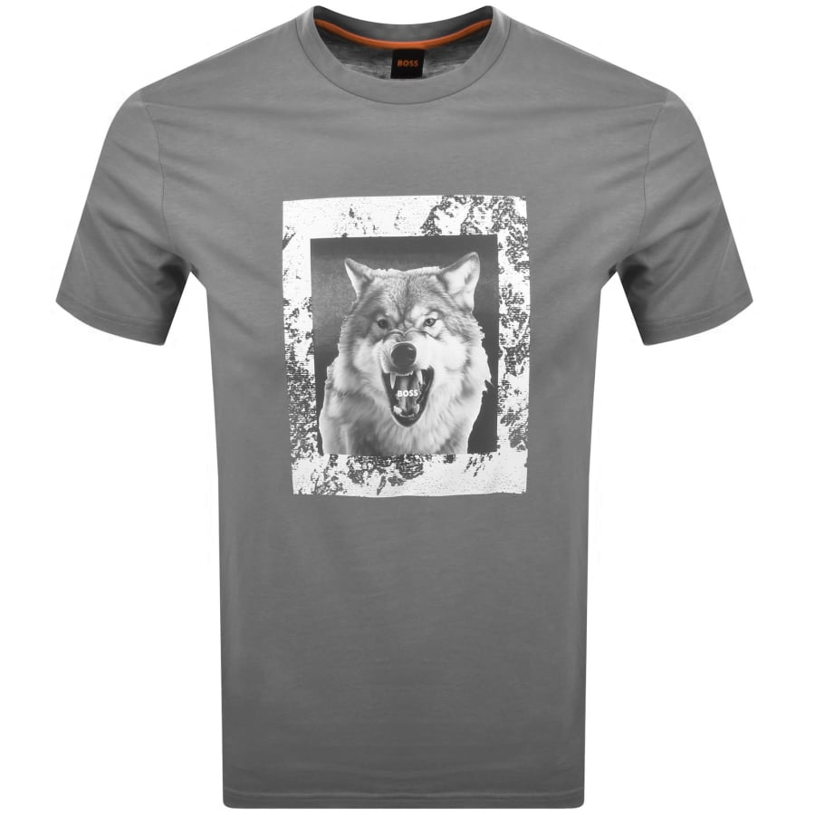 Image number 1 for BOSS Te Lupo T Shirt Grey