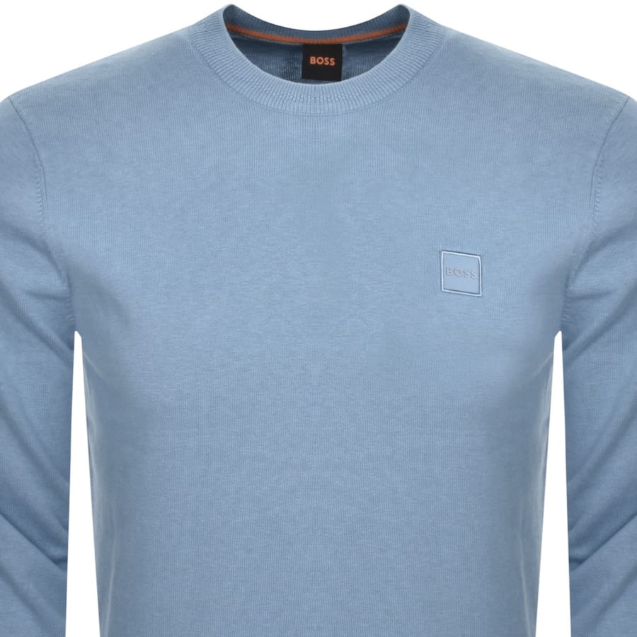 Image number 2 for BOSS Kanovano Knit Jumper Blue