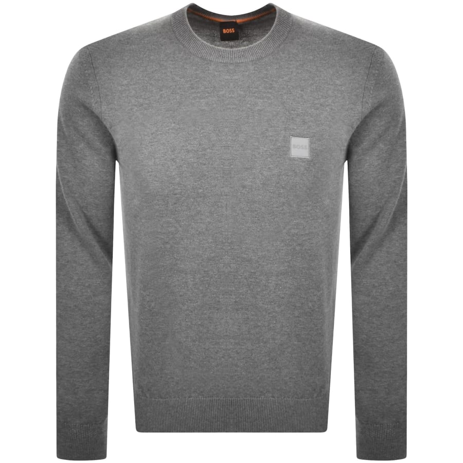 Image number 1 for BOSS Kanovano Knit Jumper Grey