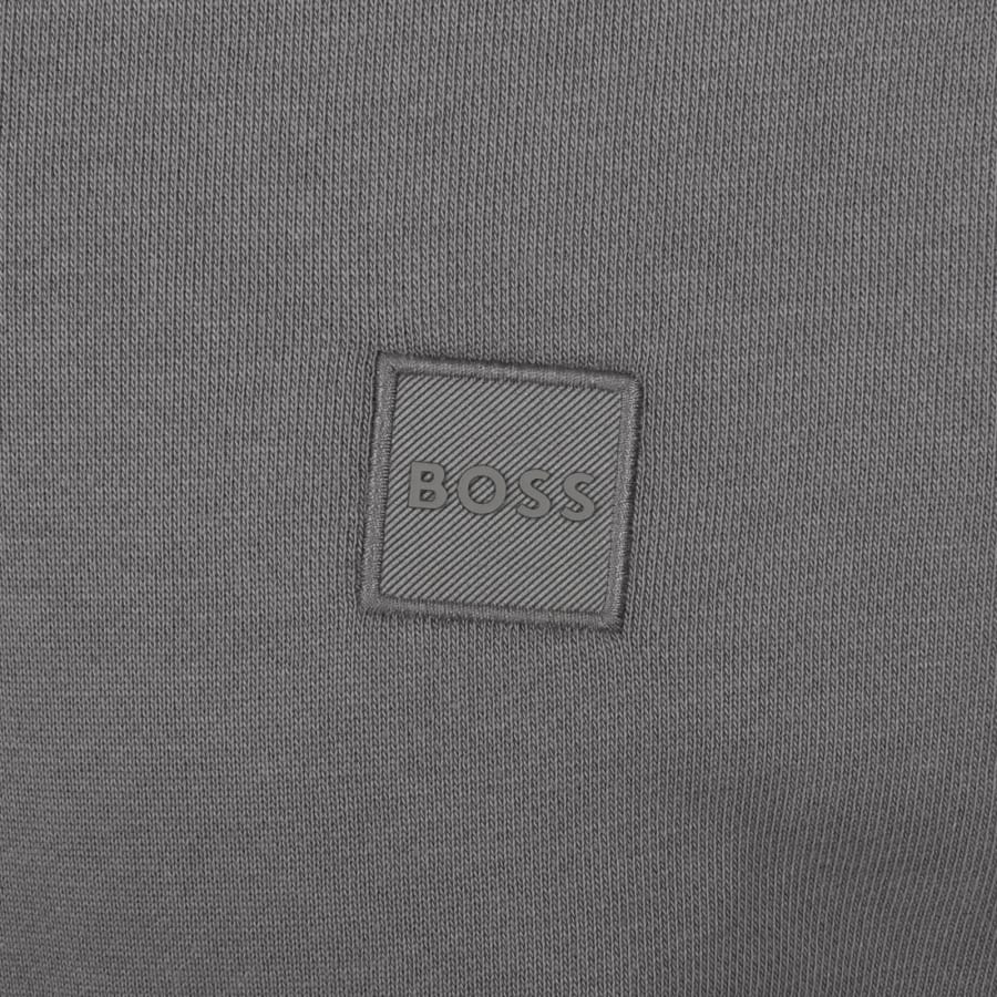 Image number 3 for BOSS Zetrust Quarter Zip Sweatshirt Grey