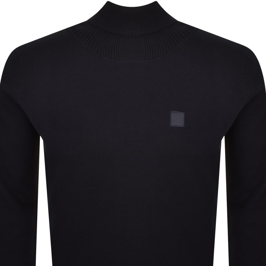 Image number 2 for BOSS Akiro Knit Jumper Navy