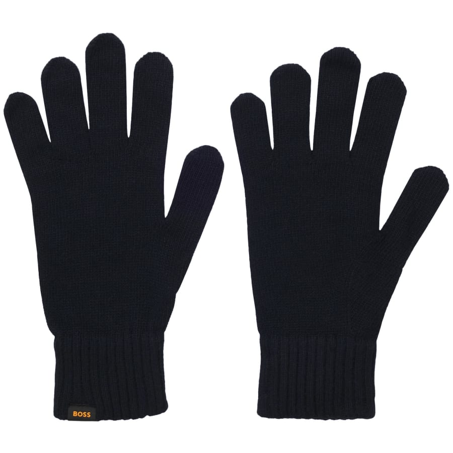 Image number 3 for BOSS Kalipso Beanie and Gloves Gift Set Navy