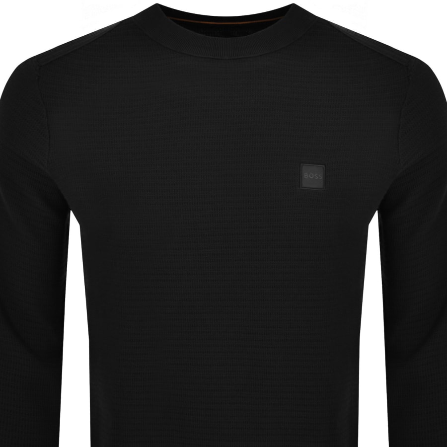 Image number 2 for BOSS Anion Knit Jumper Black