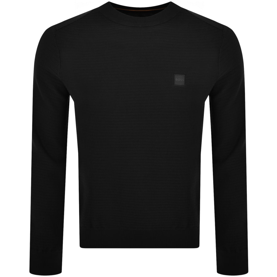 Image number 1 for BOSS Anion Knit Jumper Black