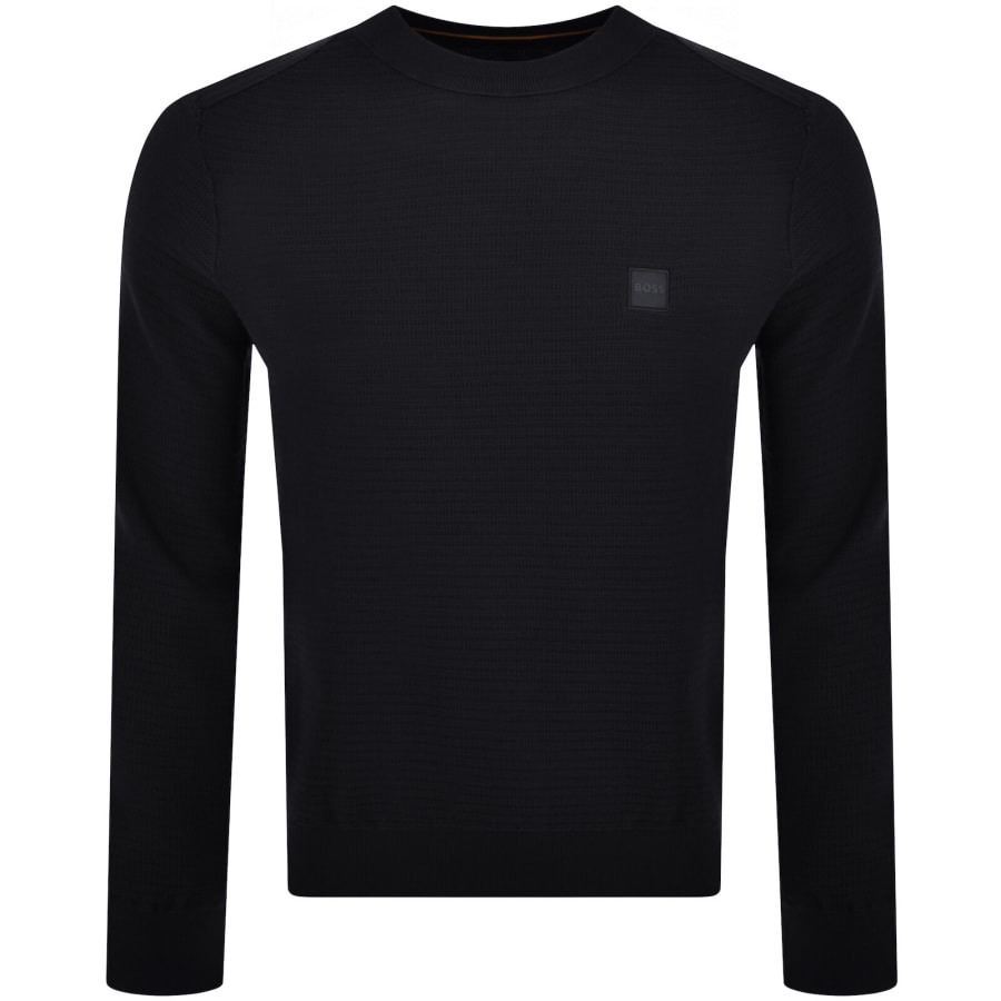 Image number 1 for BOSS Anion Knit Jumper Navy