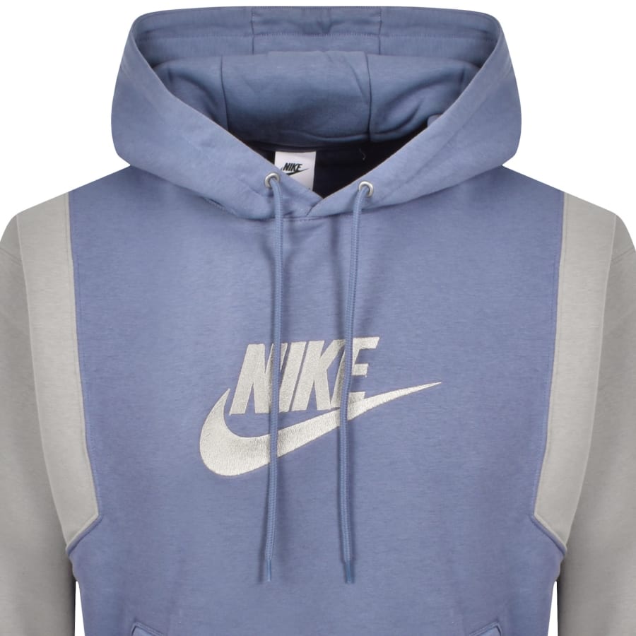 Image number 2 for Nike Colour Block Hoodie Blue