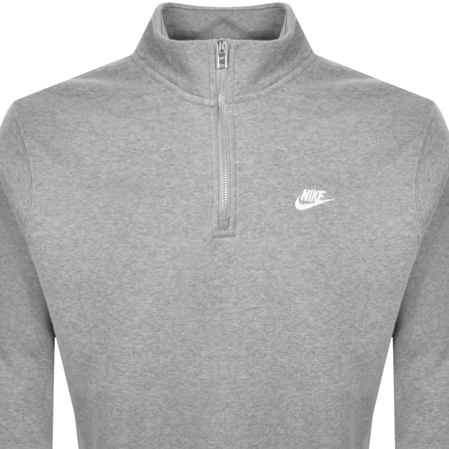Image number 2 for Nike Quarter Zip Sweatshirt Grey