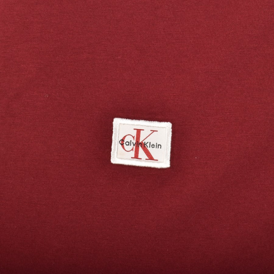 Image number 3 for Calvin Klein Jeans Badge T Shirt Red