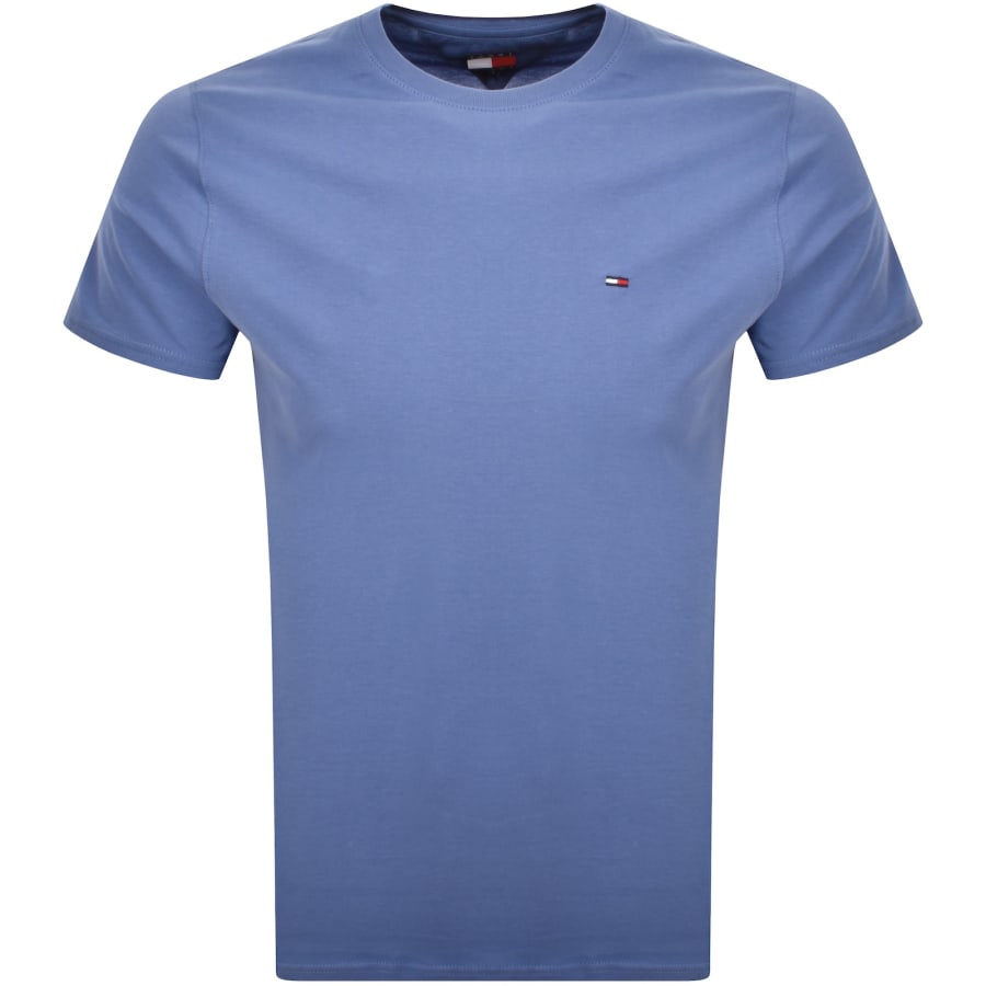 Image number 1 for Tommy Jeans Slim Jersey T Shirt Blue