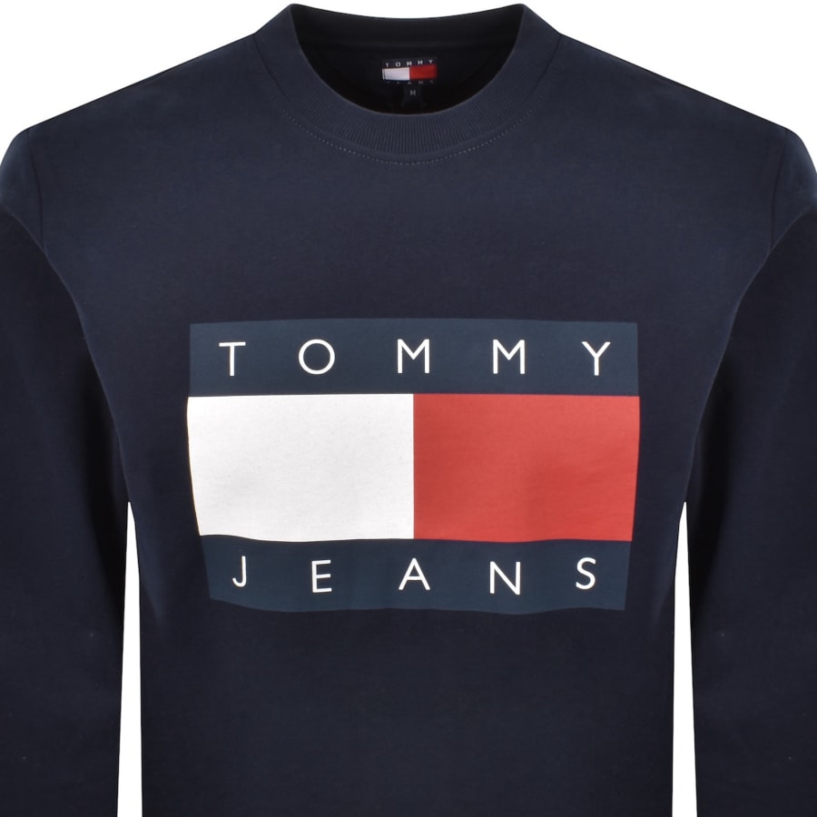 Image number 2 for Tommy Jeans Big Flag Logo Sweatshirt Navy