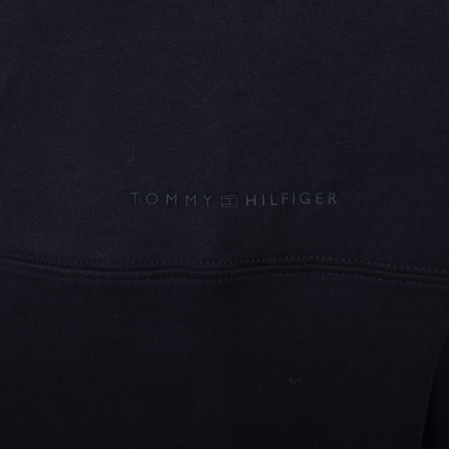 Image number 3 for Tommy Hilfiger Lounge Half Zip Sweatshirt Navy