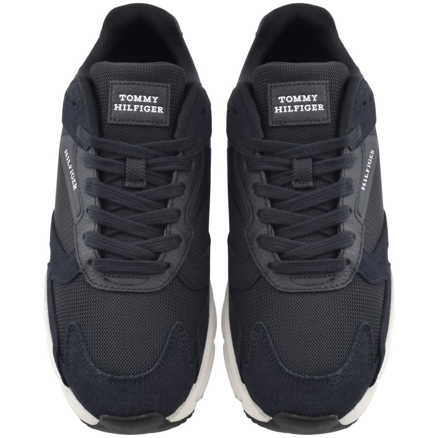 Image number 3 for Tommy Hilfiger Runner Mix Trainers Blue