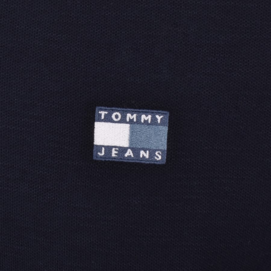 Image number 3 for Tommy Jeans Badge Polo T Shirt Navy