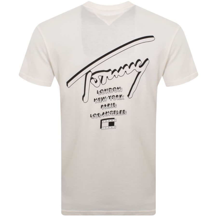 Image number 5 for Tommy Jeans Sign City T Shirt White
