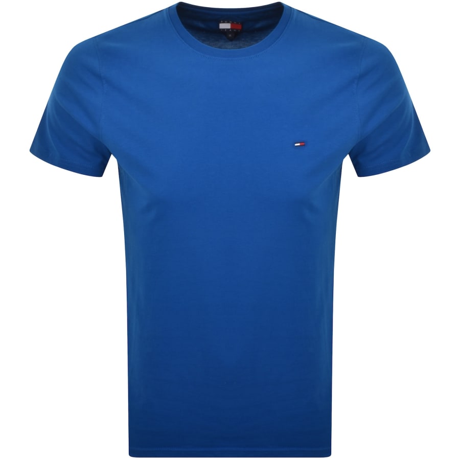 Image number 1 for Tommy Jeans Slim Jersey T Shirt Blue