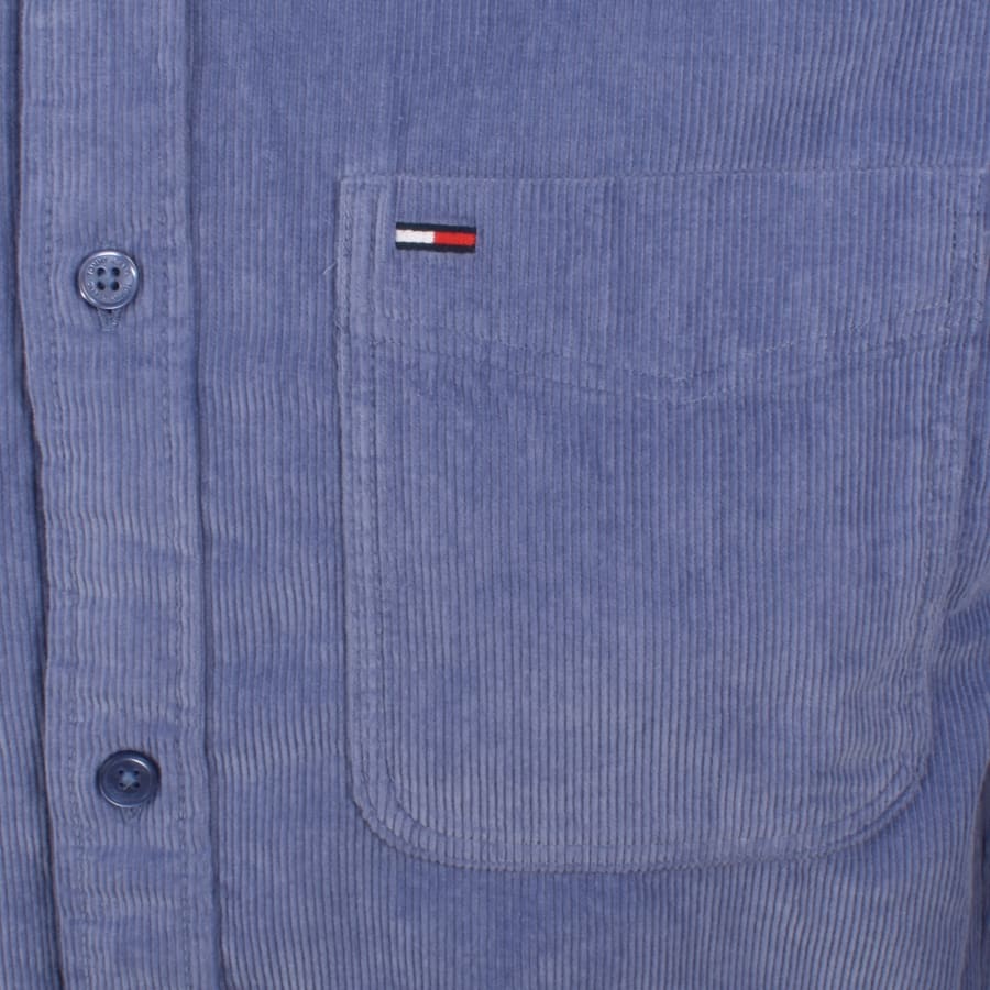 Image number 3 for Tommy Jeans Corduroy Shirt Soft Sapphire Blue