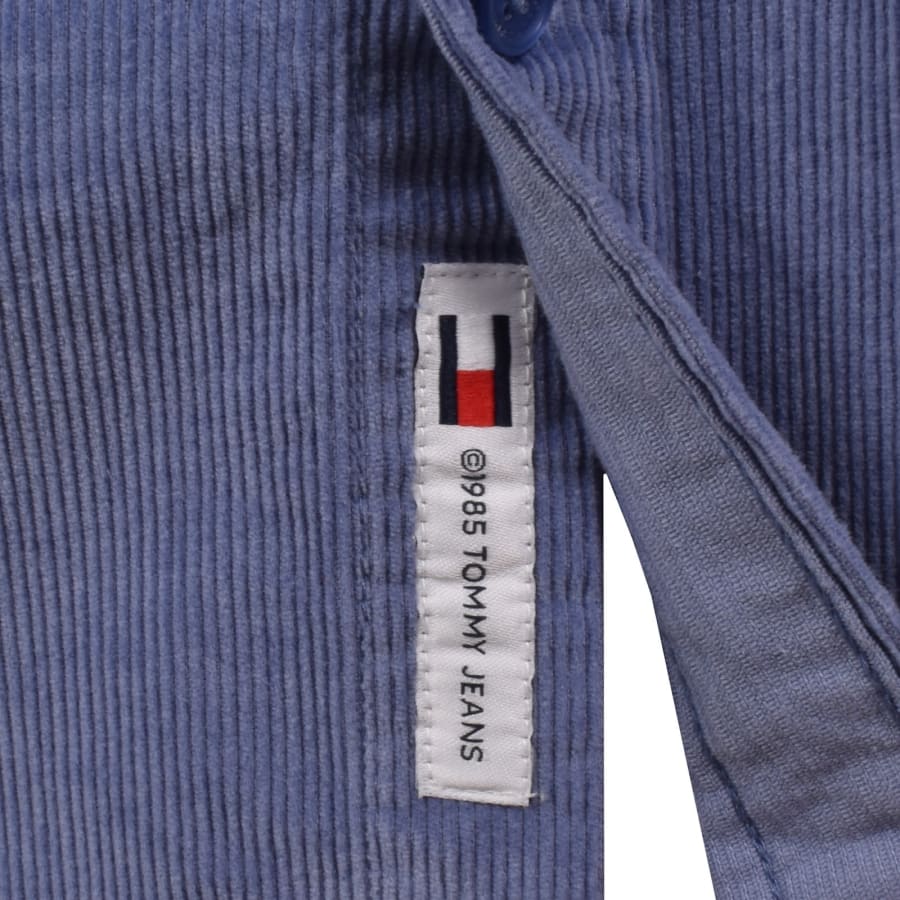 Image number 5 for Tommy Jeans Corduroy Shirt Soft Sapphire Blue