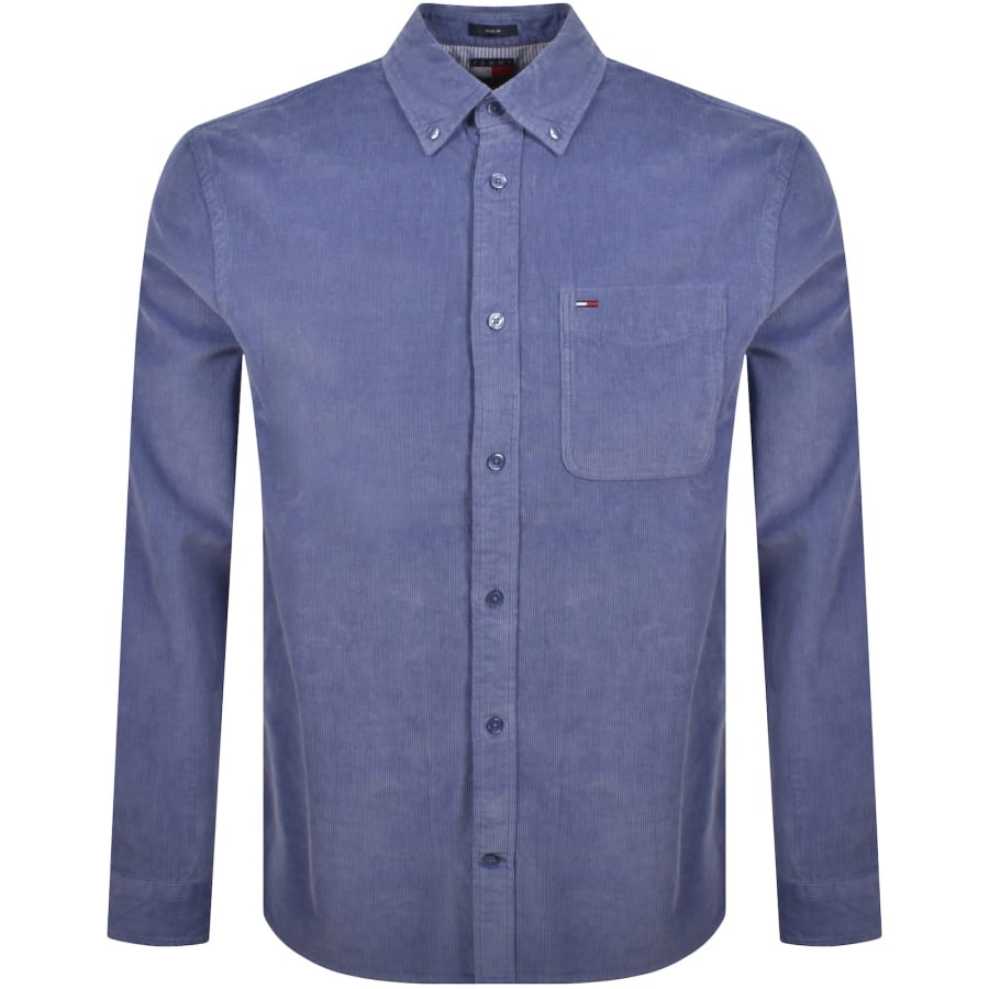 Image number 1 for Tommy Jeans Corduroy Shirt Soft Sapphire Blue