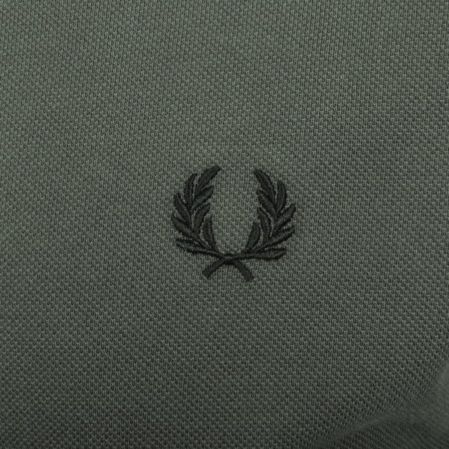 Image number 3 for Fred Perry Twin Tipped Polo Field Green