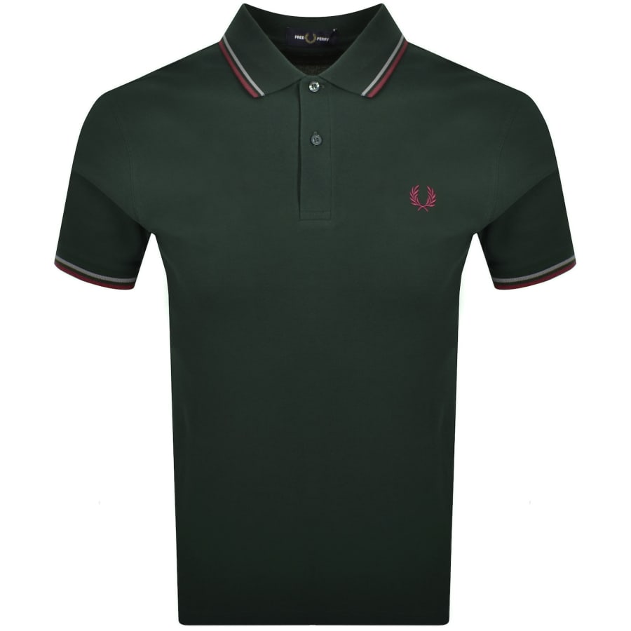 Image number 1 for Fred Perry Twin Tipped Polo T Shirt Green