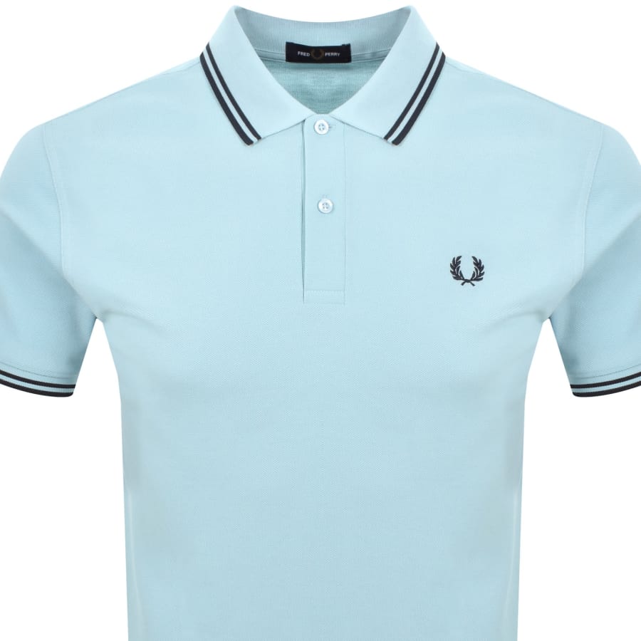 Image number 2 for Fred Perry Twin Tipped Polo T Shirt Blue