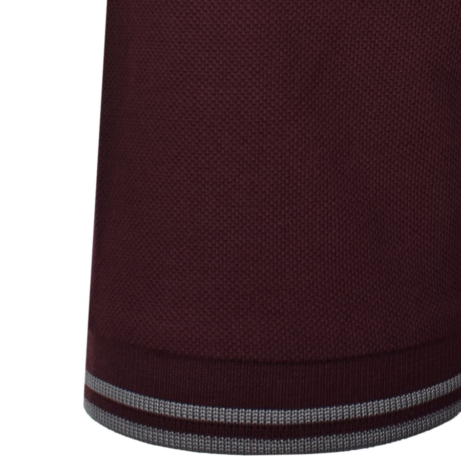 Image number 4 for Fred Perry Twin Tipped Polo Oxblood