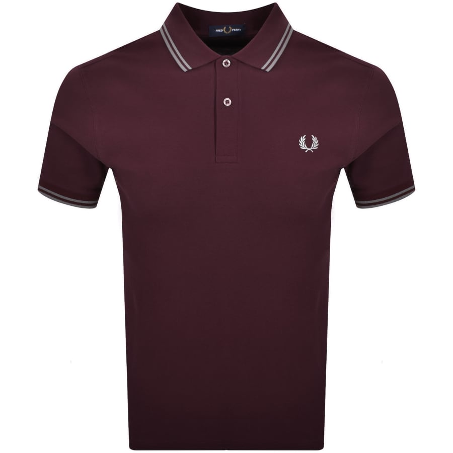 Image number 1 for Fred Perry Twin Tipped Polo Oxblood