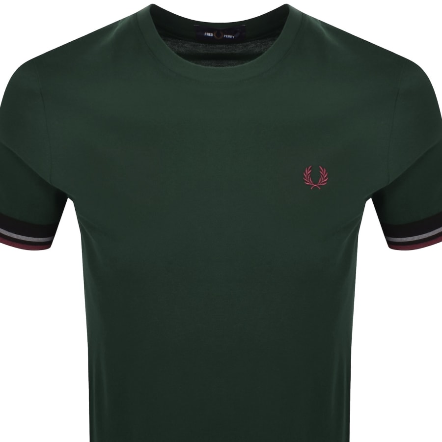 Image number 2 for Fred Perry Twin Tipped Cuff T Shirt Grassroots