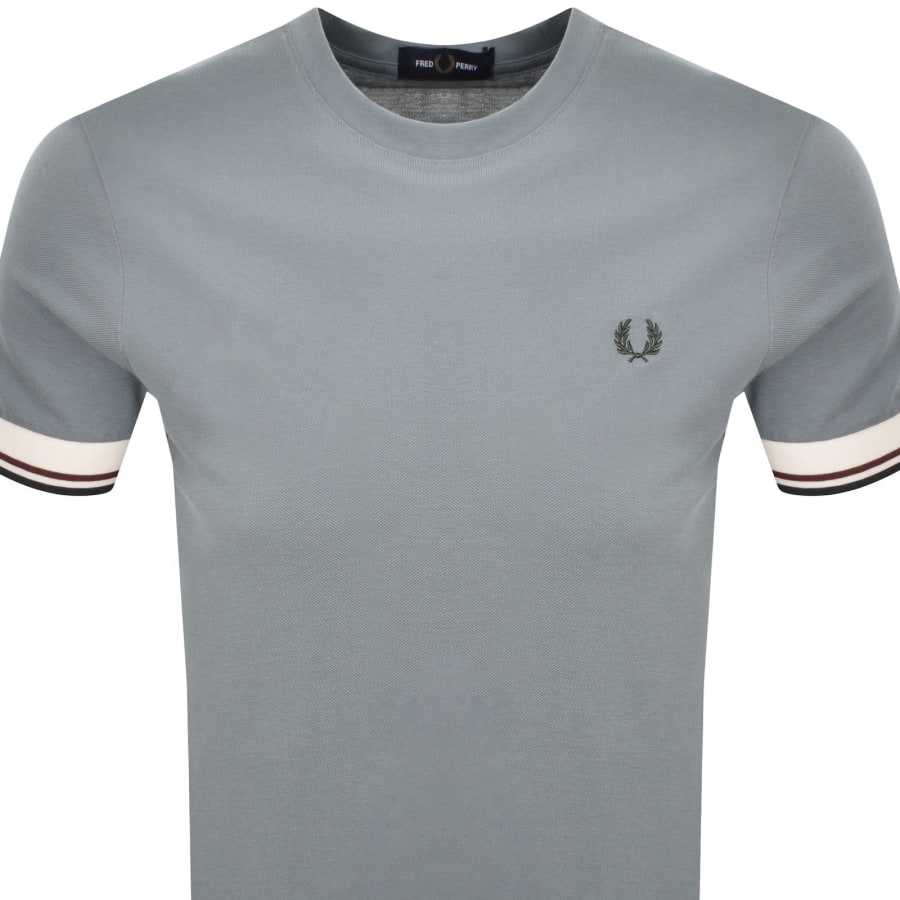 Image number 2 for Fred Perry Twin Tipped Cuff T Shirt Blue