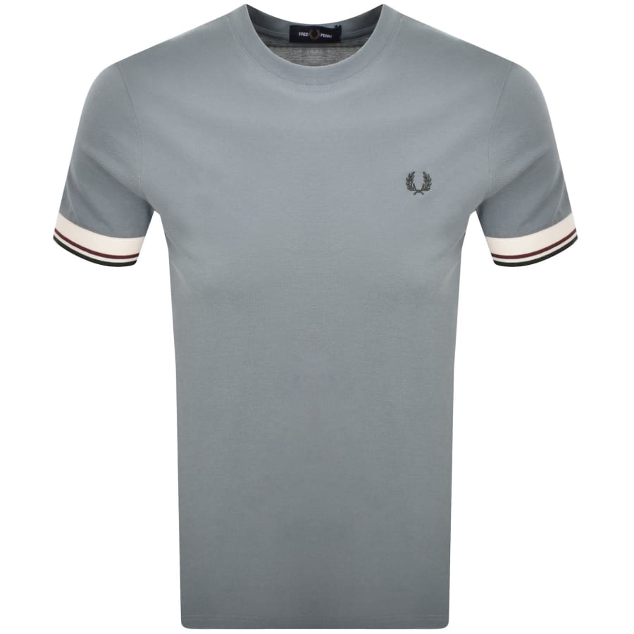 Image number 1 for Fred Perry Twin Tipped Cuff T Shirt Blue