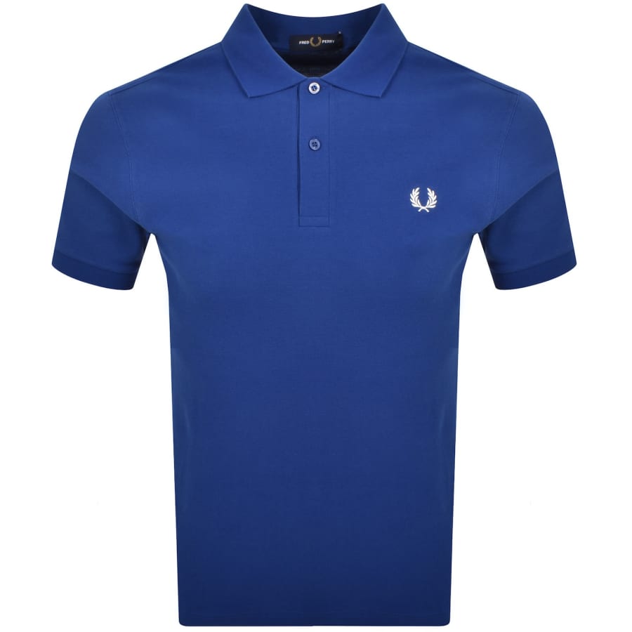 Image number 1 for Fred Perry Plain Polo T Shirt Blue