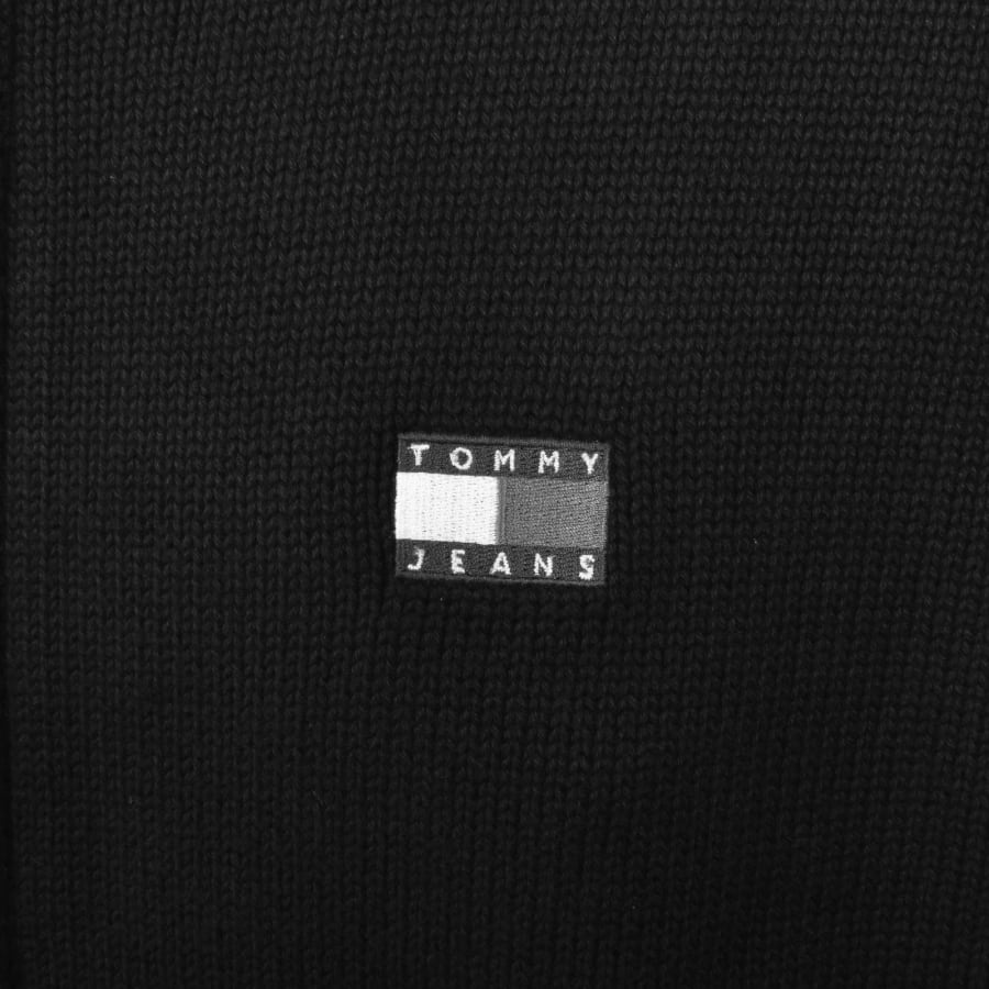 Image number 3 for Tommy Jeans Full Zip Knit Jumper Black