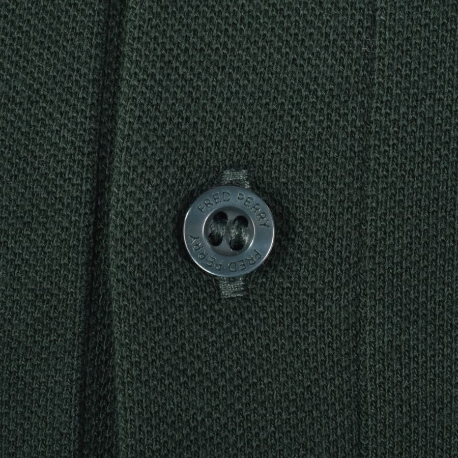 Image number 4 for Fred Perry Long Sleeved Pique Polo T Shirt Green