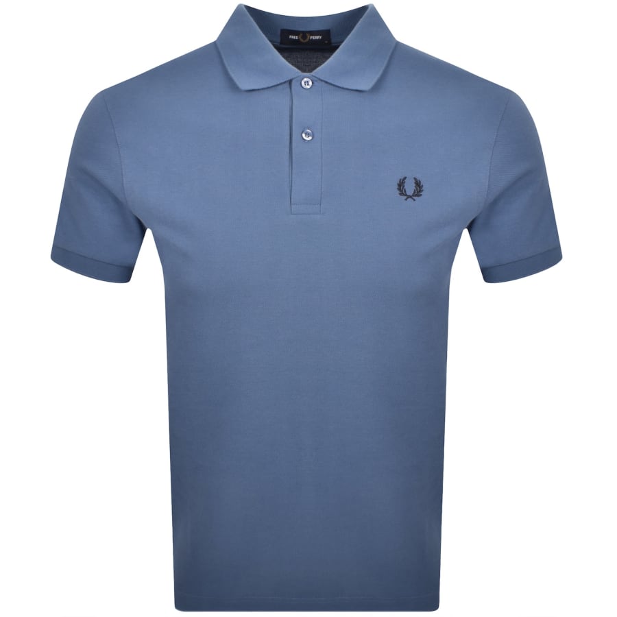 Image number 1 for Fred Perry Plain Polo T Shirt Blue