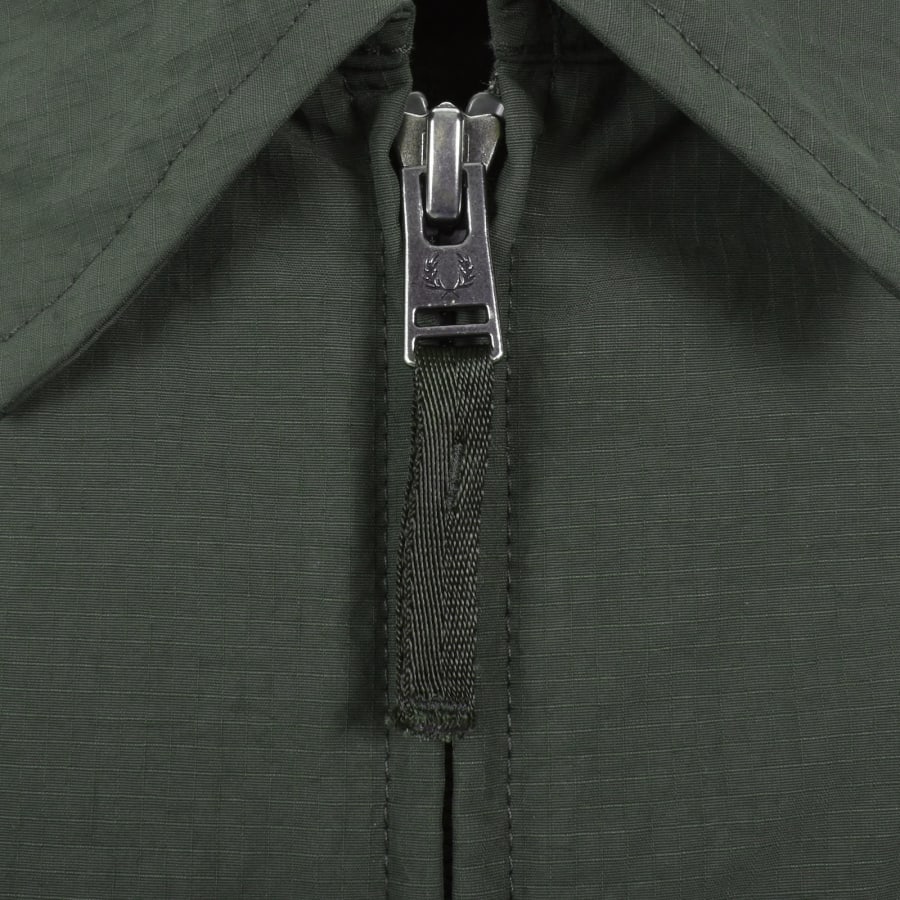 Image number 5 for Fred Perry Ripstop Pocket Overshirt Green