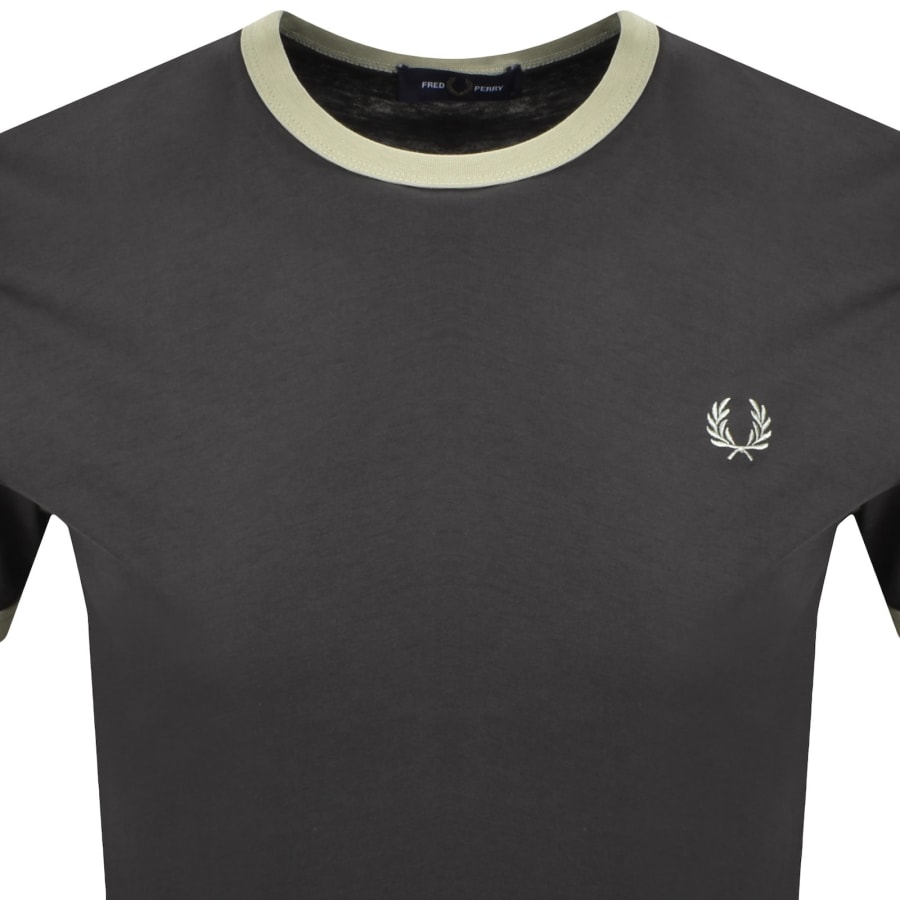 Image number 2 for Fred Perry Ringer T Shirt Anchor Grey