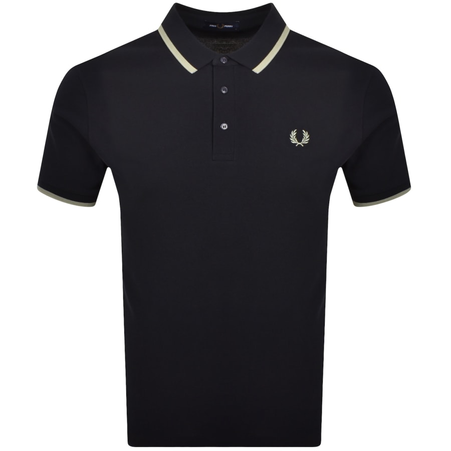Image number 1 for Fred Perry Tipped Polo T Shirt Navy