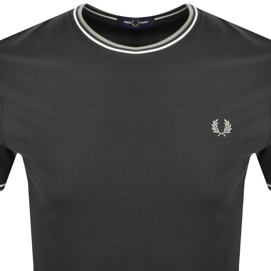Image number 2 for Fred Perry Twin Tipped T Shirt Anchor Grey