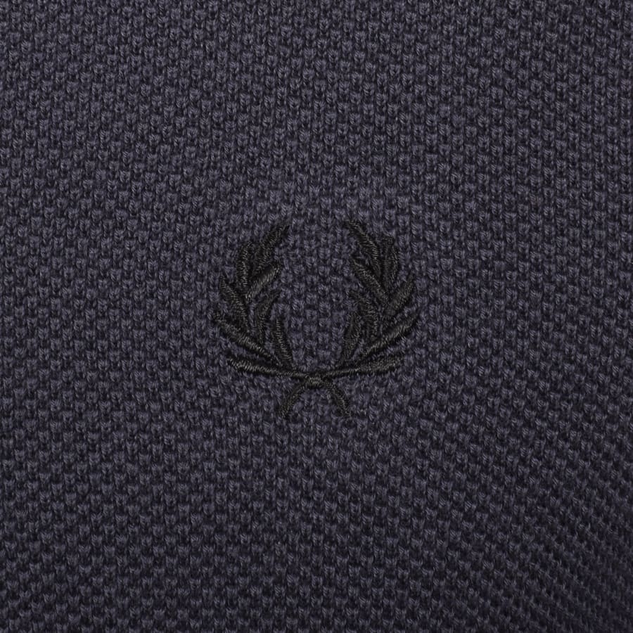 Image number 3 for Fred Perry Pique Stitch Jumper Navy