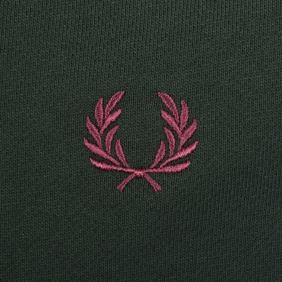 Image number 3 for Fred Perry Half Zip Sweatshirt Green