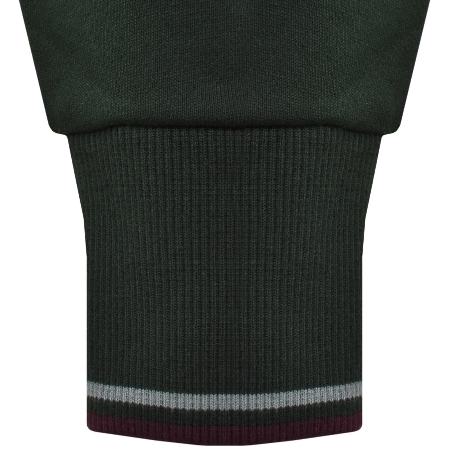 Image number 5 for Fred Perry Half Zip Sweatshirt Green